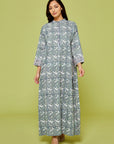 Lapis Blue Hiran Block Printed Cotton Dress