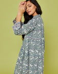 Lapis Blue Hiran Block Printed Cotton Dress