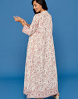 Gulshan Block Printed Dress in Vermilion
