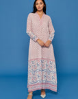 Rose Pink Pahi Block Printed Cotton Dress
