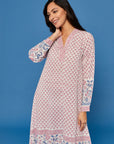 Rose Pink Pahi Block Printed Cotton Dress