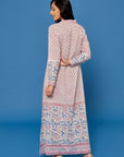 Rose Pink Pahi Block Printed Cotton Dress