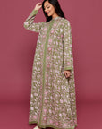 Malli Block Printed Dress in Verdant Green