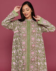 Malli Block Printed Dress in Verdant Green