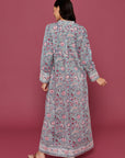 Lapis Blue Malli Block Printed Cotton Dress