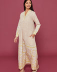 Pahi Block Printed Dress in Amber