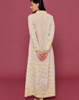 Pahi Block Printed Dress in Amber