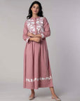 Cotton Kaftan Ash Rose Parrot