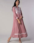 Cotton Kaftan Ash Rose Parrot