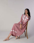 Cotton Kaftan Ash Rose Parrot