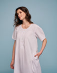 Nerissa White Cotton Nightdress
