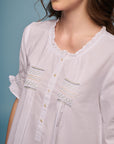 Eirene White Cotton Nightdress