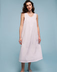 Theia White Cotton Nightdress