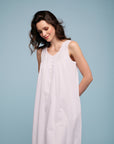 Theia White Cotton Nightdress