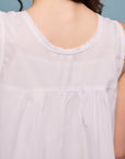 Theia White Cotton Nightdress