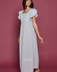 Alivia Blue Cotton Nightdress