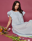 Alivia Blue Cotton Nightdress