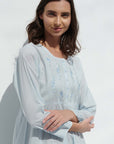 Camellia Blue Cotton Nightdress