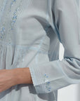 Camellia Blue Cotton Nightdress