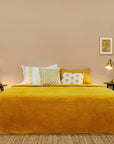 Mihr Nush Gold Velvet Bed Cover