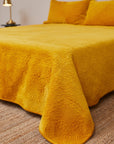 Mihr Nush Gold Velvet Bed Cover