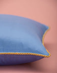 Dust Blue Silk Cushion (45cm x 45cm)
