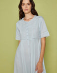 Fiore Blue Cotton Nightdress