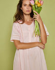 Fiore Pink Cotton Nightdress