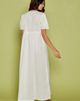Floralia White Cotton Nightdress