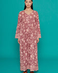Gulista Pink Cotton Kaftan