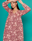 Gulista Pink Cotton Kaftan