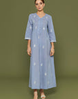 Hunar Faded Denim Kaftan