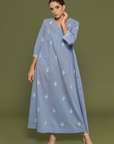 Hunar Faded Denim Kaftan