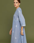 Hunar Faded Denim Kaftan