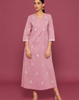 Hunar Lilas Kaftan