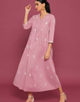 Hunar Lilas Kaftan
