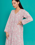 Narjee Pink Cotton Kaftan
