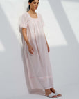 Queen's Lace Pink Cotton Nightdress