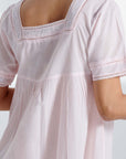 Queen's Lace Pink Cotton Nightdress