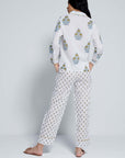 Rain Drop Yellow Blue Cotton Pyjamas