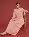 Sah Kulu Muted Clay Cotton Kaftan