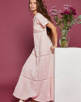 Evanthie Pink Cotton Nightdress
