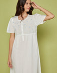 Elodia Ivory Cotton Nightdress