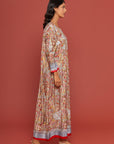 Embroidered Chikankari Zakakdozi Multi Kaftan