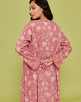 Blush Pink Pari Block Printed Cotton Dress