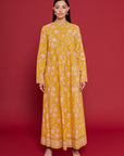Gulista Yellow Cotton Kaftan