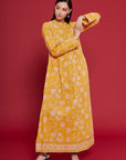 Gulista Yellow Cotton Kaftan