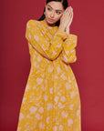 Gulista Yellow Cotton Kaftan