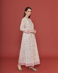 Fuli Pink Cotton Kaftan