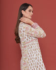 Fuli Pink Cotton Kaftan